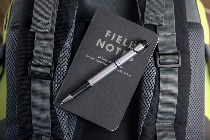 Grey Backpacker on Field Notes notebook